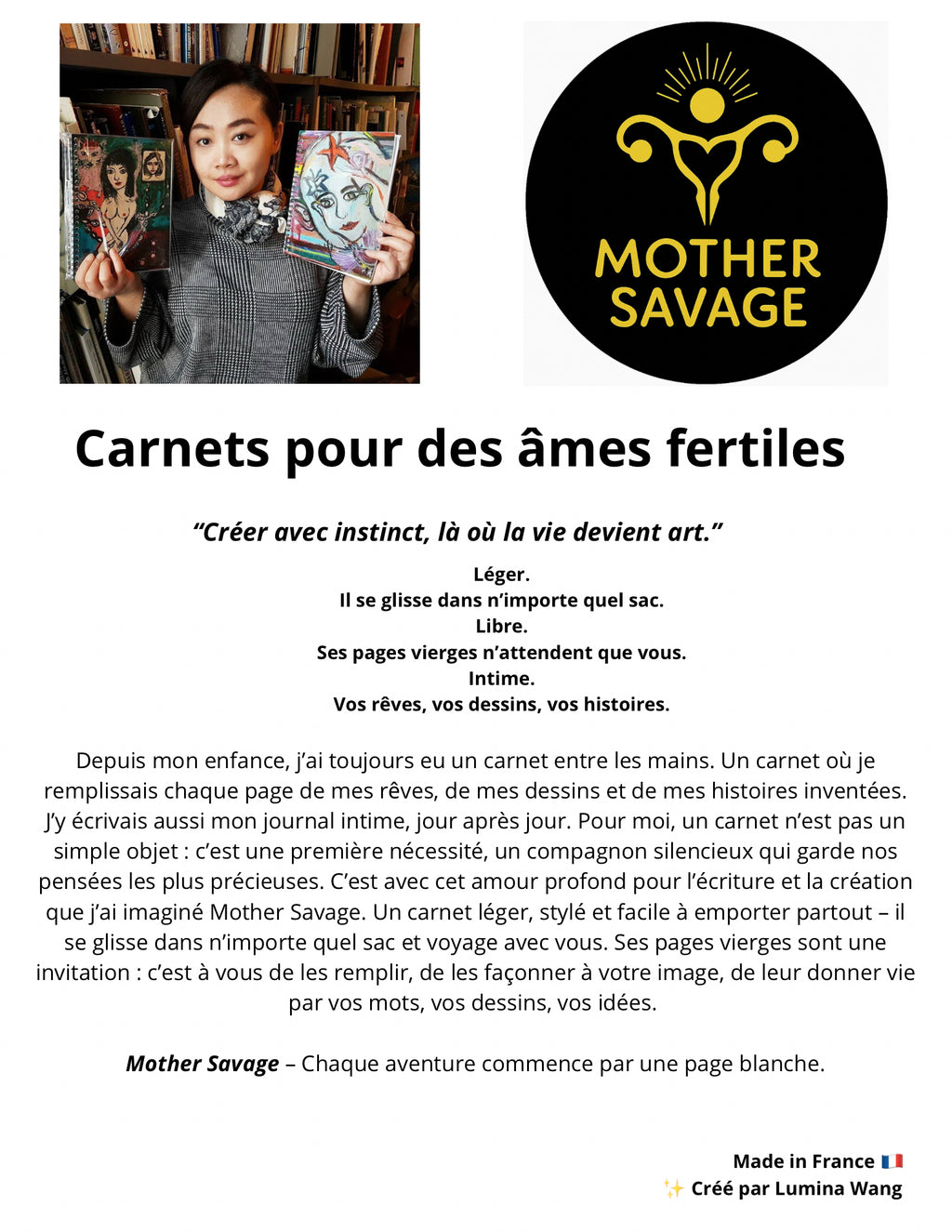 Anti-Portrait - Carnet Artistique A5 - Made in France